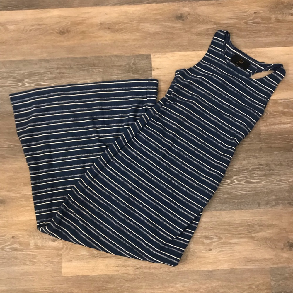 Jack by BB Dakota Navy/White Striped Maxi Dress